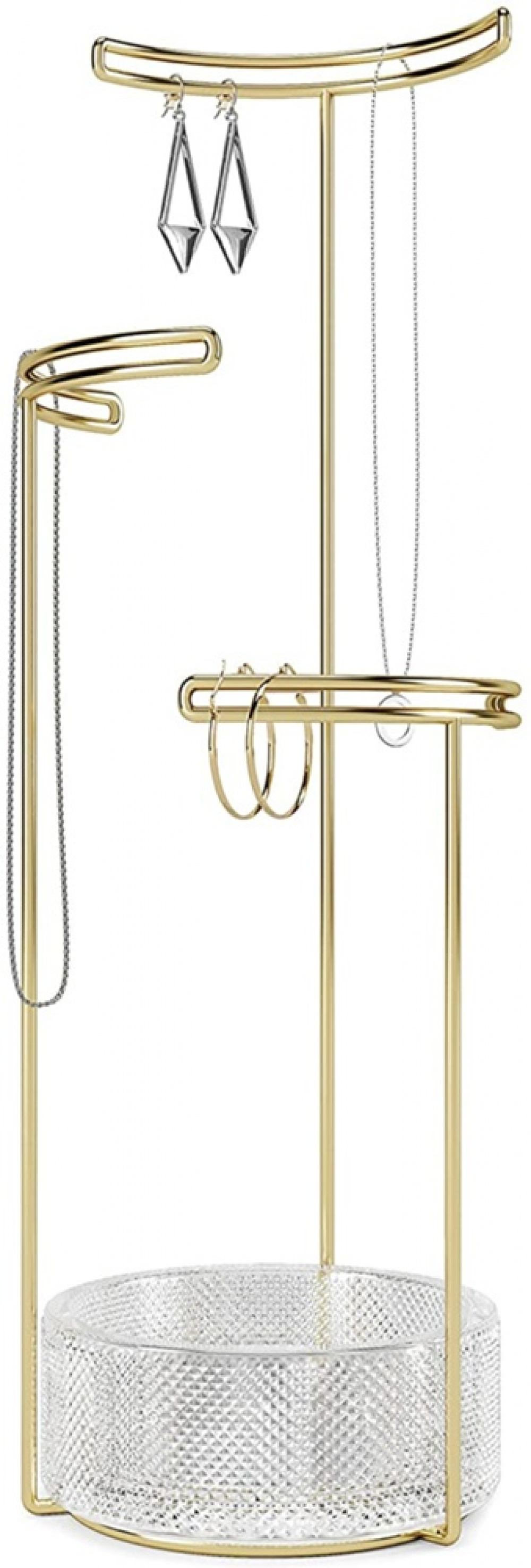 Jewelry Tree, TESORA JEWELRY STAND, BRASS, Umbra, Gold / Clear in the group Storage / Bedroom storage / Jewelry storage at SmartaSaker.se (42717)