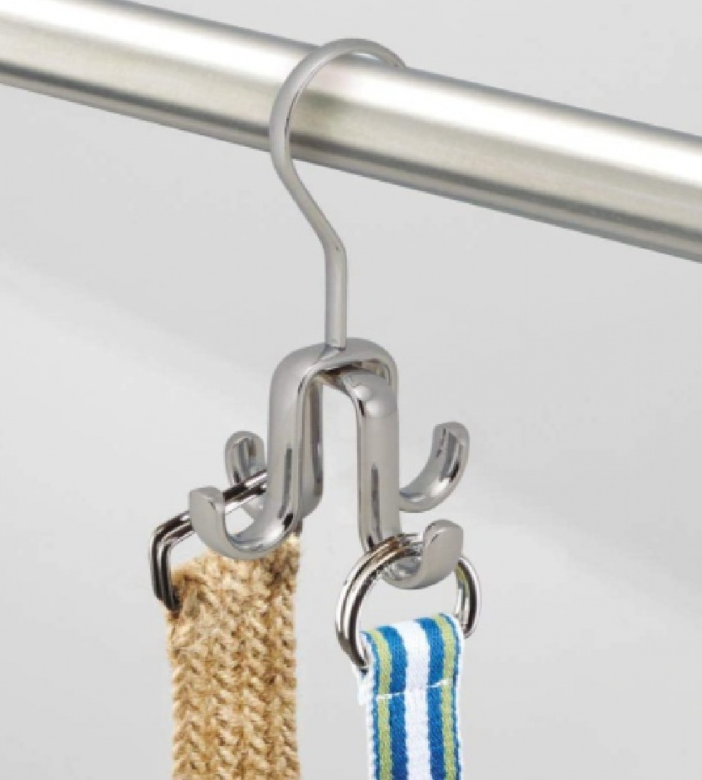 Hanger for necklaces and belts, SWIVEL ROD HOOK, Silver in the group Storage / Wardrobe storage / Hangers and hooks at SmartaSaker.se (42724)