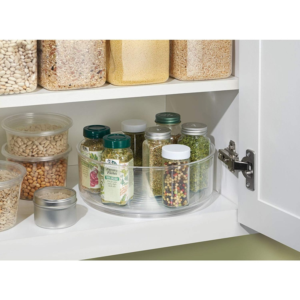 Revolving Spice Rack, LAZY SUSAN, Ø 23 cm, Transparent in the group Storage / Kitchen storage / Kitchen cabinet organizers / Spice racks at SmartaSaker.se (42726)