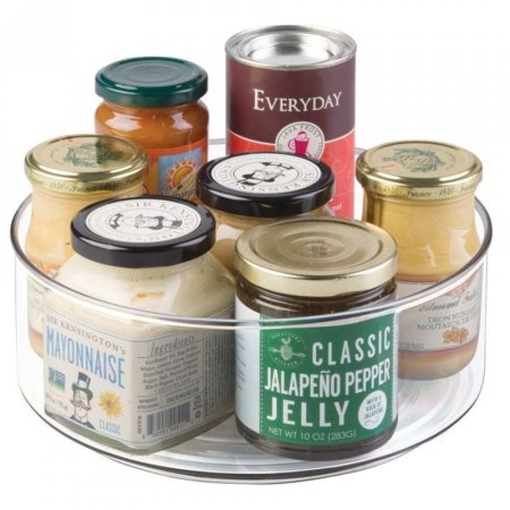 Revolving Spice Rack, LAZY SUSAN, Ø 23 cm, Transparent in the group Storage / Kitchen storage / Kitchen cabinet organizers / Spice racks at SmartaSaker.se (42726)