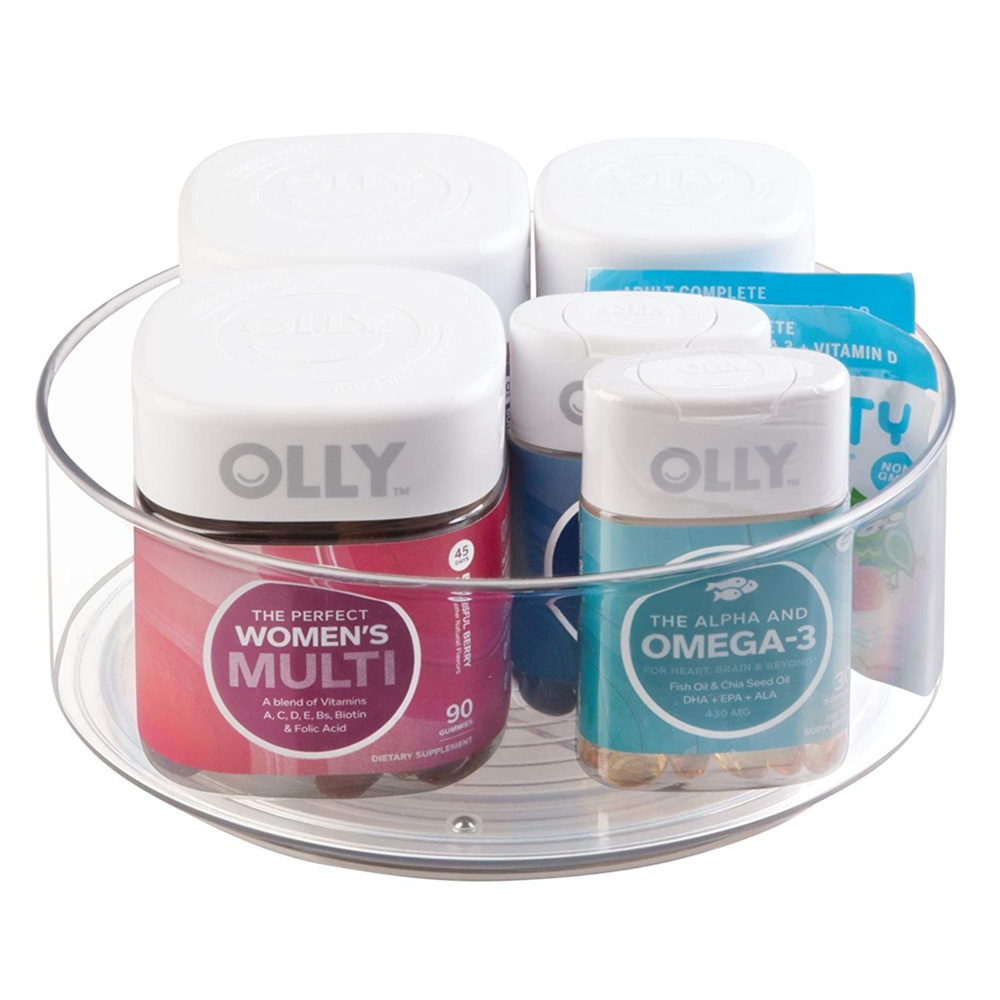 Revolving Spice Rack, LAZY SUSAN, Ø 23 cm, Transparent in the group Storage / Kitchen storage / Kitchen cabinet organizers / Spice racks at SmartaSaker.se (42726)