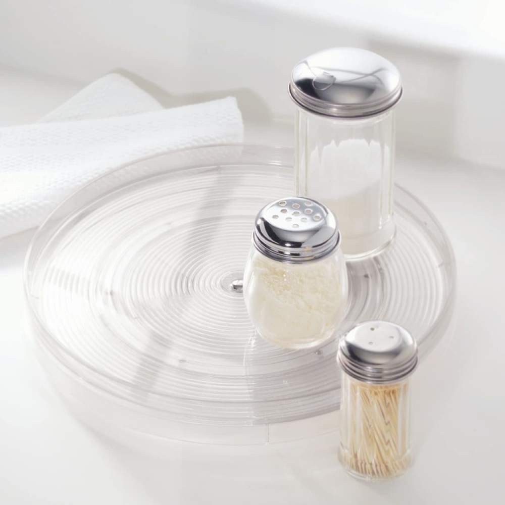 Revolving Spice Rack, RPET TURNTABLE MEDIUM, Low, Ø 28 cm, Transparent in the group Storage / Kitchen storage / Kitchen cabinet organizers / Spice racks at SmartaSaker.se (42727)