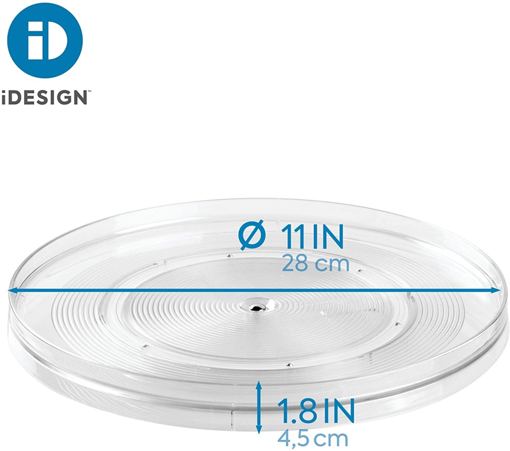 Revolving Spice Rack, RPET TURNTABLE MEDIUM, Low, Ø 28 cm, Transparent in the group Storage / Kitchen storage / Kitchen cabinet organizers / Spice racks at SmartaSaker.se (42727)
