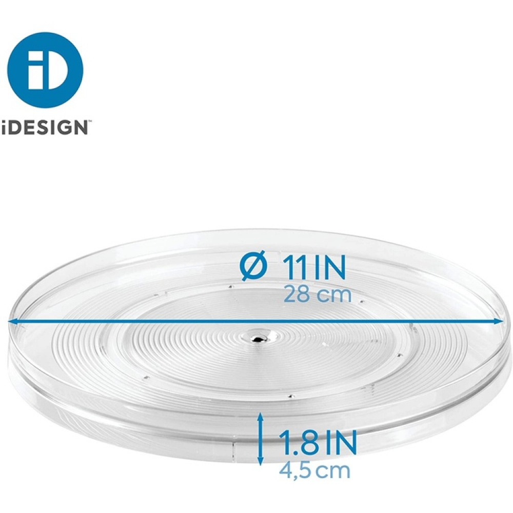 Revolving Spice Rack, RPET TURNTABLE MEDIUM, Low, Ø 28 cm, Transparent in the group Storage / Kitchen storage / Kitchen cabinet organizers / Spice racks at SmartaSaker.se (42727)