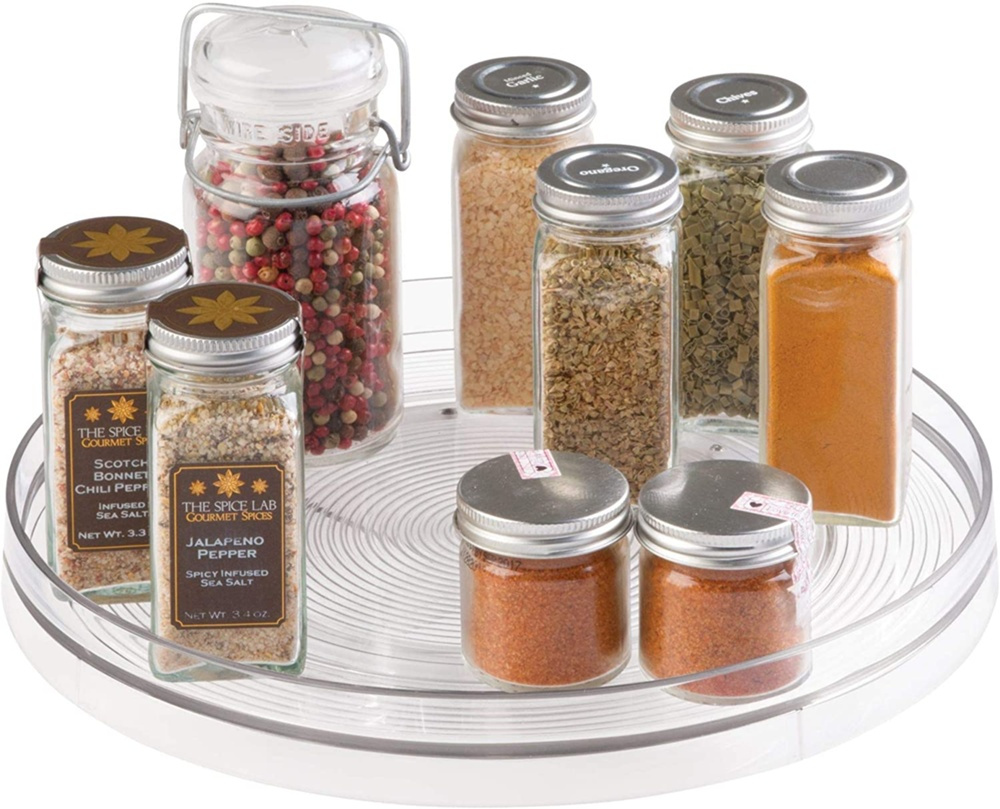Revolving Spice Rack, RPET TURNTABLE MEDIUM, Low, Ø 28 cm, Transparent in the group Storage / Kitchen storage / Kitchen cabinet organizers / Spice racks at SmartaSaker.se (42727)