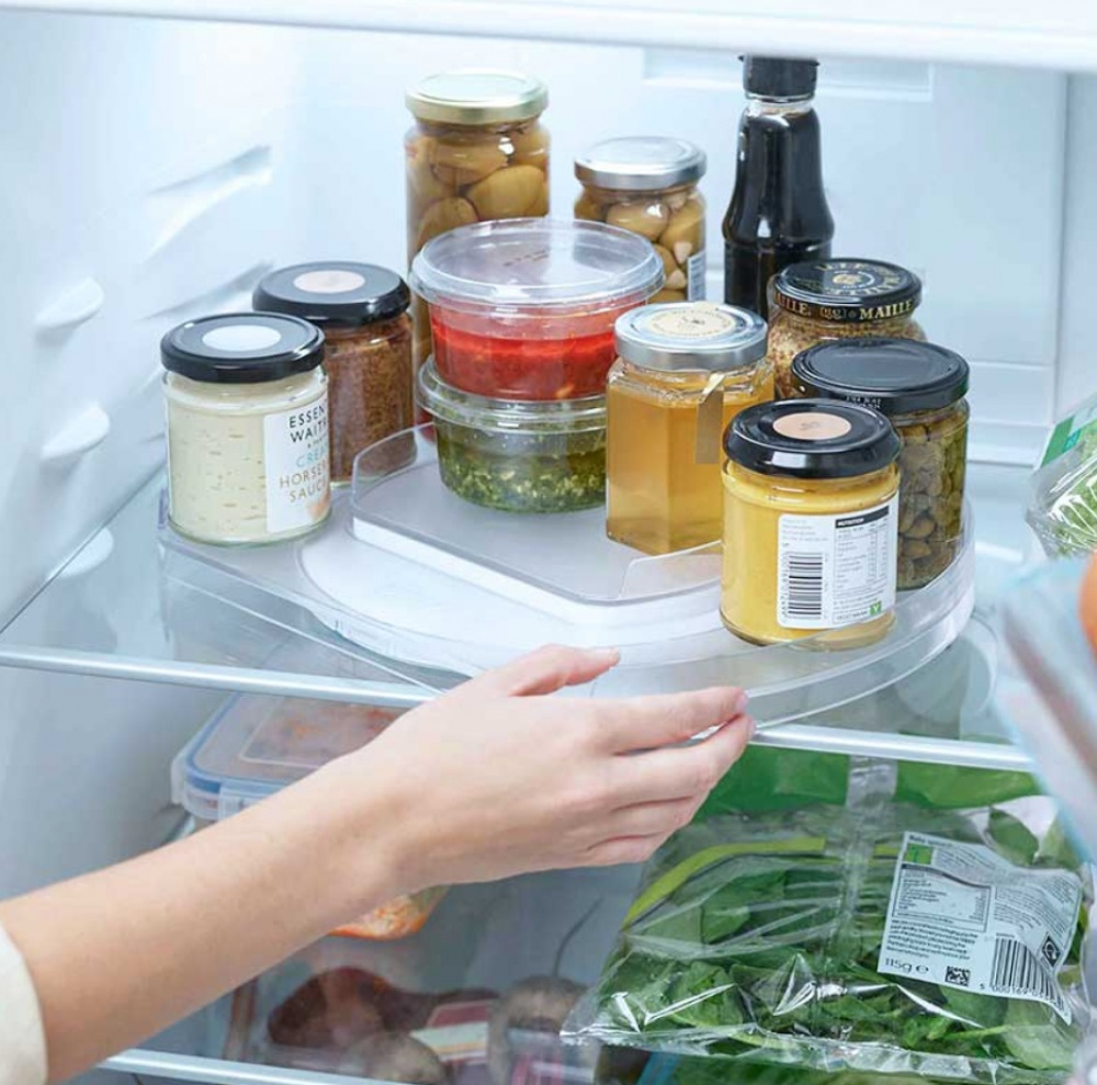 FRIDGE-STORE ROTATING ORGANISER, 33 x 28 x H 4,4 cm, Joseph Joseph, Transparent in the group Storage / Kitchen storage / Fridge storage at SmartaSaker.se (42729)