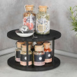 Lazy Susan in metal, 2 Tier, CUPBOARD CAROUSEL, Ø 26,5 x H 16 cm
