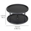 Lazy Susan in metal, 2 Tier, CUPBOARD CAROUSEL, Ø 26,5 x H 16 cm