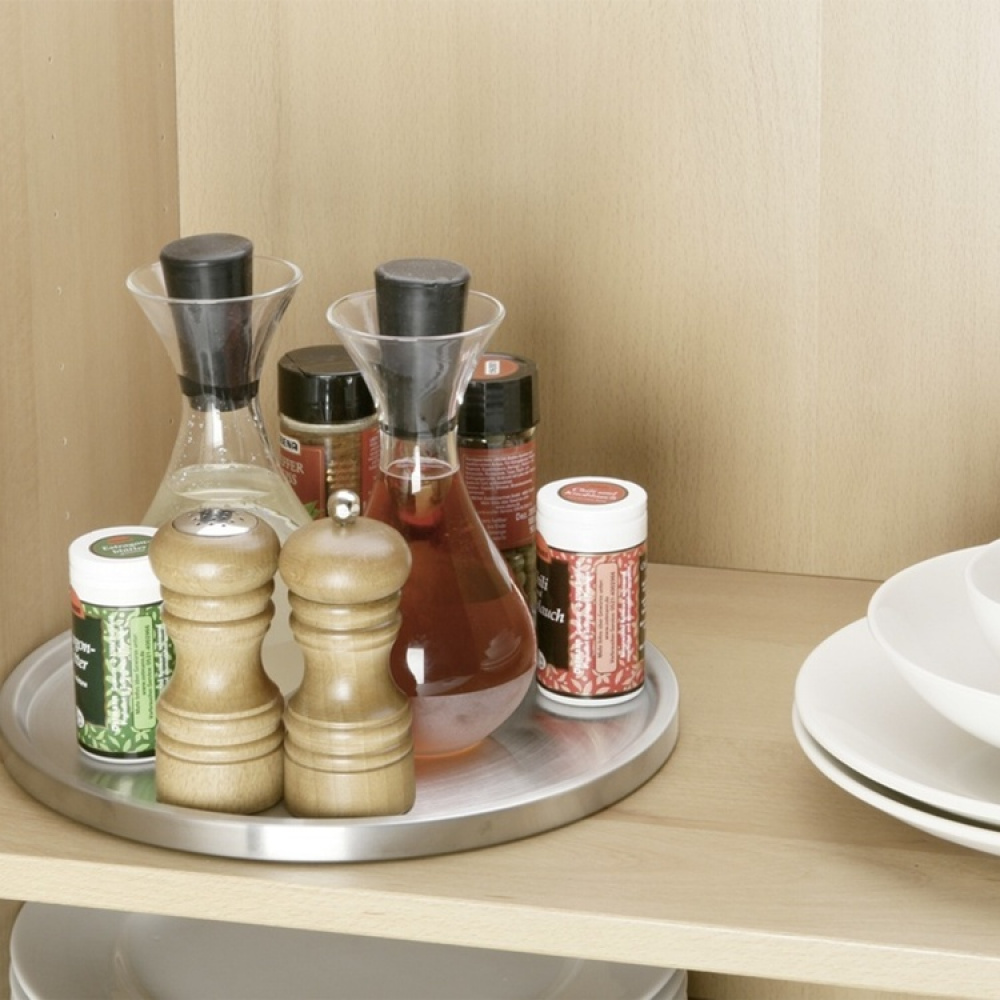 Turntable in metal, CUPBOARD CAROUSEL, Ø 26,5 x H 2 cm in the group Storage / Kitchen storage / Storage bins and jars at SmartaSaker.se (42731)