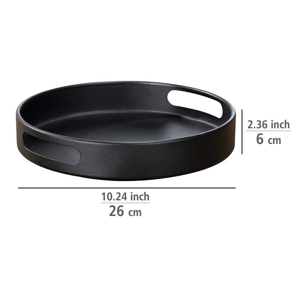 Turntable in metal, OUTDOOR KITCHEN, Ø 26 x H 6 cm, Black in the group Storage / Kitchen storage / Kitchen cabinet organizers / Spice racks at SmartaSaker.se (42732)