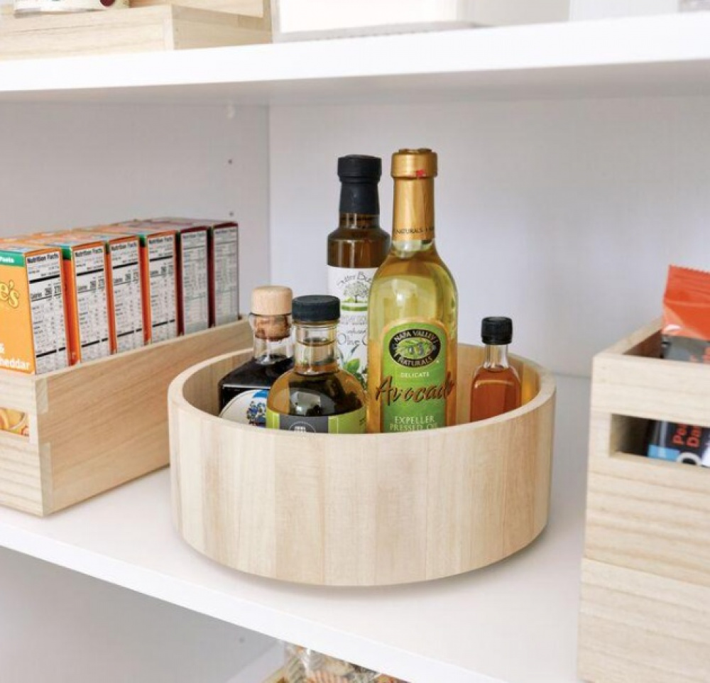 Lazy Suzan, PAULOWNIA ECO WOOD TALL TURNTABLE, Ø 26,7 cm, Natural in the group Storage / Kitchen storage / Storage bins and jars at SmartaSaker.se (42733)