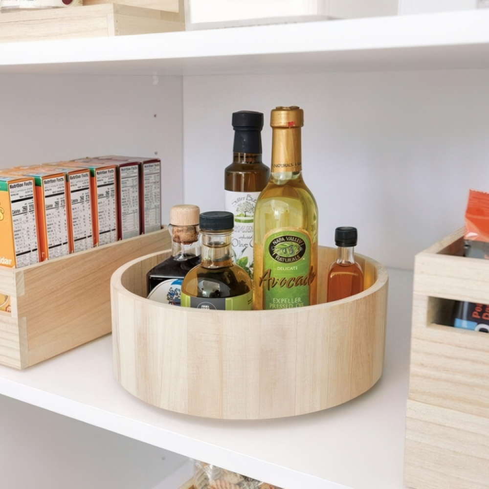 Lazy Suzan, PAULOWNIA ECO WOOD TALL TURNTABLE, Ø 26,7 cm, Natural in the group Storage / Kitchen storage / Storage jars at SmartaSaker.se (42733)