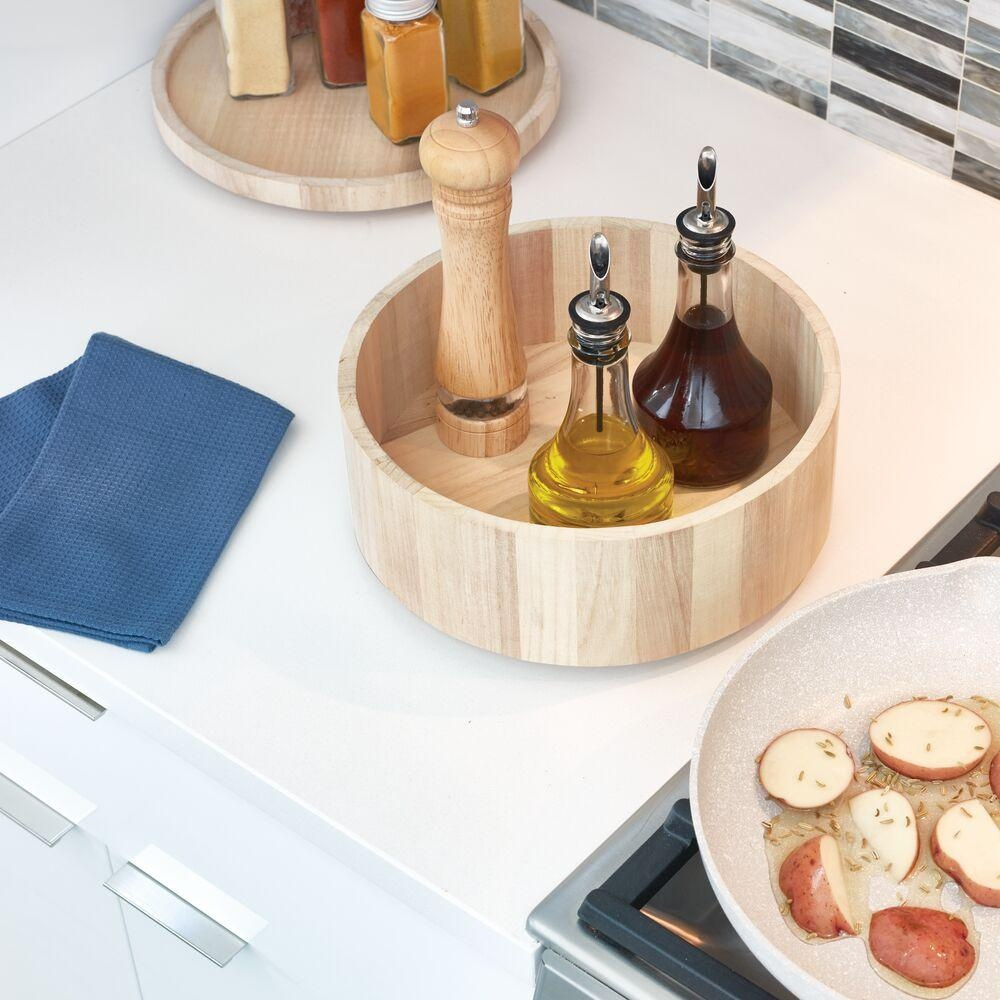 Lazy Suzan, PAULOWNIA ECO WOOD TALL TURNTABLE, Ø 26,7 cm, Natural in the group Storage / Kitchen storage / Storage bins and jars at SmartaSaker.se (42733)