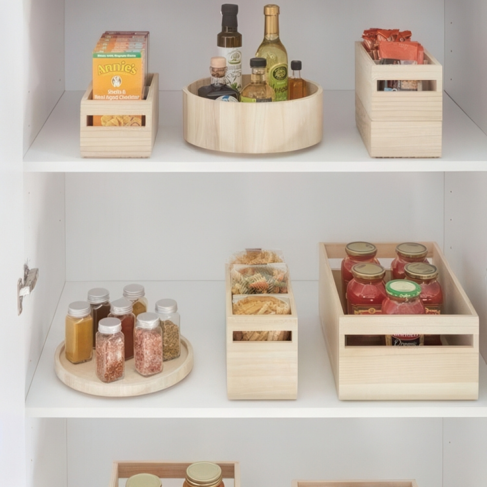 Lazy Suzan, PAULOWNIA ECO WOOD TURNTABLE, Low, Ø 26,7 cm, Natural in the group Storage / Kitchen storage / Kitchen cabinet organizers at SmartaSaker.se (42734)
