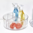 Turntable with 4 sections, 1 bin, THE HOME EDIT LAZY SUSAN, Ø 29,2 cm, Transparent Turntable with 4 sections, 1 bin, THE HOME EDIT LAZY SUSAN, Ø 29,2 cm, Transparent