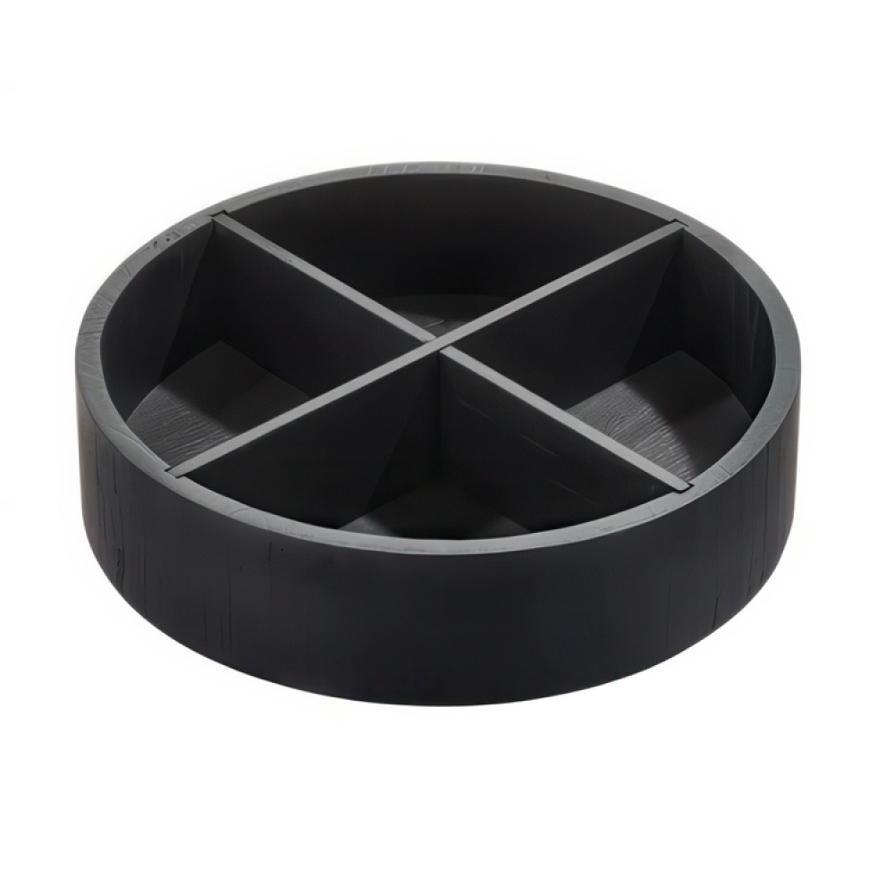 Turntable with dividers, THE HOME EDIT WOOD SERIES, Ø 30,5 cm, Onyx in the group Storage / Kitchen storage / Kitchen cabinet organizers / Spice racks at SmartaSaker.se (42740)