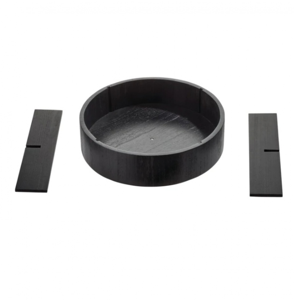 Turntable with dividers, THE HOME EDIT WOOD SERIES, Ø 30,5 cm, Onyx in the group Storage / Kitchen storage / Kitchen cabinet organizers / Spice racks at SmartaSaker.se (42740)