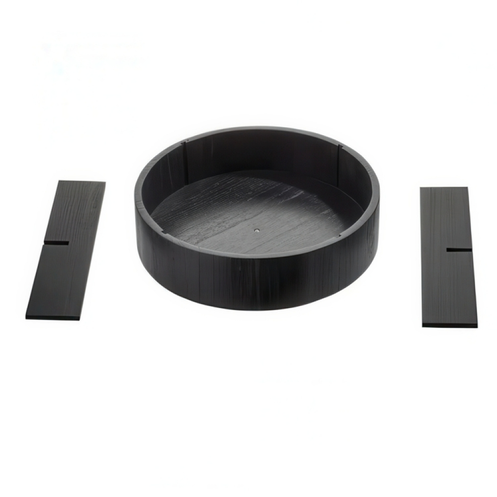 Turntable with dividers, THE HOME EDIT WOOD SERIES, Ø 30,5 cm, Onyx in the group Storage / Kitchen storage / Kitchen cabinet organizers / Spice racks at SmartaSaker.se (42740)