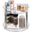 Revolving Spice Rack, 2 Tiers, LAZY SUSAN, Ø 23 cm, Transparent Revolving Spice Rack, 2 Tiers, LAZY SUSAN, Ø 23 cm, Transparent