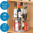 Revolving Spice Rack, 2 Tiers, LAZY SUSAN, Ø 23 cm, Transparent Revolving Spice Rack, 2 Tiers, LAZY SUSAN, Ø 23 cm, Transparent