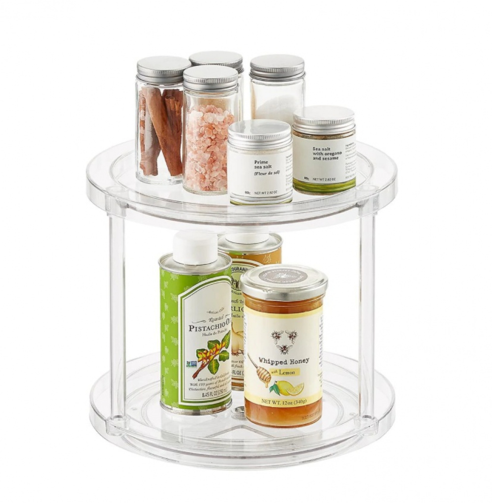 Lazy Susan, 2 Tier, THE HOME EDIT TURNTABLE Ø 24 x H 22,2 cm, Transparent in the group Storage / Kitchen storage at SmartaSaker.se (42746)