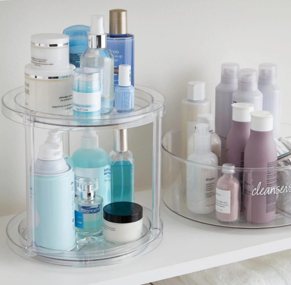 Lazy Susan, 2 Tier, THE HOME EDIT TURNTABLE Ø 24 x H 22,2 cm, Transparent in the group Storage / Kitchen storage at SmartaSaker.se (42746)