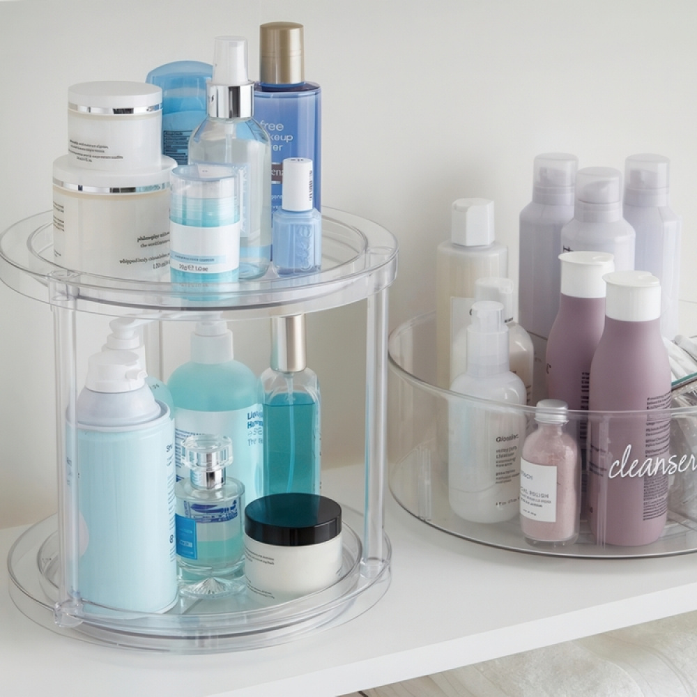 Lazy Susan, 2 Tier, THE HOME EDIT TURNTABLE Ø 24 x H 22,2 cm, Transparent in the group Storage / Kitchen storage / Kitchen cabinet organizers / Spice racks at SmartaSaker.se (42746)