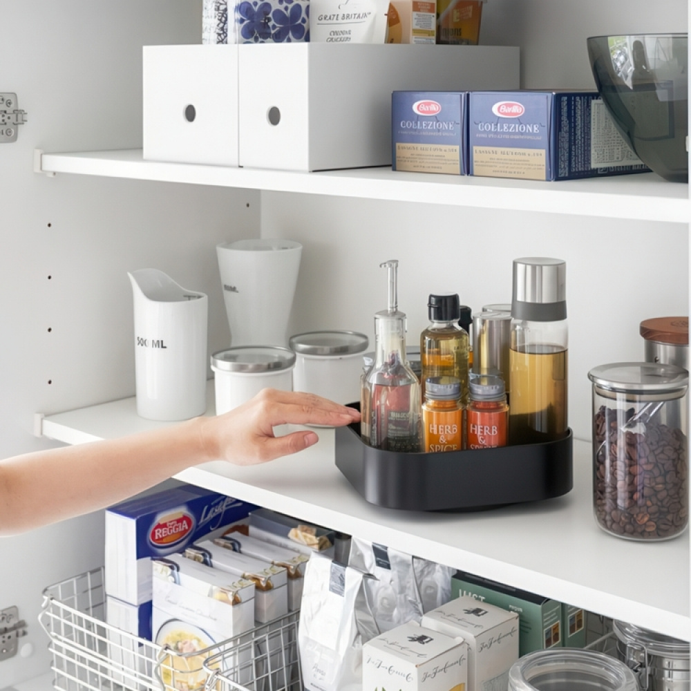 Turntable, Square, TOWER ROTATING TRAY, Yamazaki, 20 x 20 x H 6,3 cm in the group Storage / Kitchen storage / Kitchen cabinet organizers / Spice racks at SmartaSaker.se (42747)