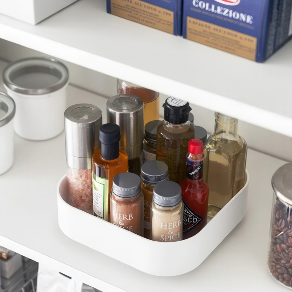 Turntable, Square, TOWER ROTATING TRAY, Yamazaki, 20 x 20 x H 6,3 cm in the group Storage / Kitchen storage / Kitchen cabinet organizers / Spice racks at SmartaSaker.se (42747)