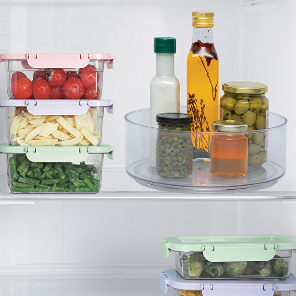 Lazy Susan Bin, PLATEU ROTATIF, Ø 23 cm, Transparent in the group Storage / Kitchen storage at SmartaSaker.se (42748)