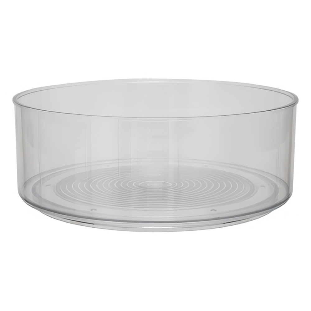 Lazy Susan Bin, PLATEU ROTATIF, Ø 23 cm, Transparent in the group Storage / Kitchen storage / Kitchen cabinet organizers / Spice racks at SmartaSaker.se (42748)