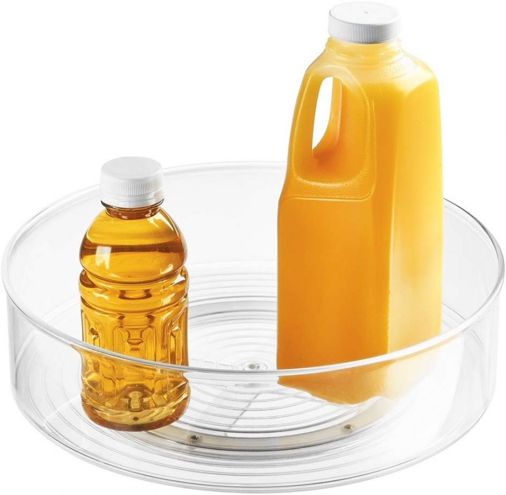 Revolving Fridge Bin, LAZY SUSAN, Ø 29,2 cm, Transparent in the group Storage / Kitchen storage / Kitchen cabinet organizers / Spice racks at SmartaSaker.se (42749)