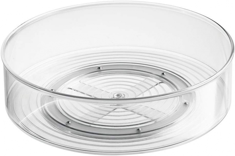 Revolving Fridge Bin, LAZY SUSAN, Ø 29,2 cm, Transparent in the group Storage / Kitchen storage / Kitchen cabinet organizers / Spice racks at SmartaSaker.se (42749)