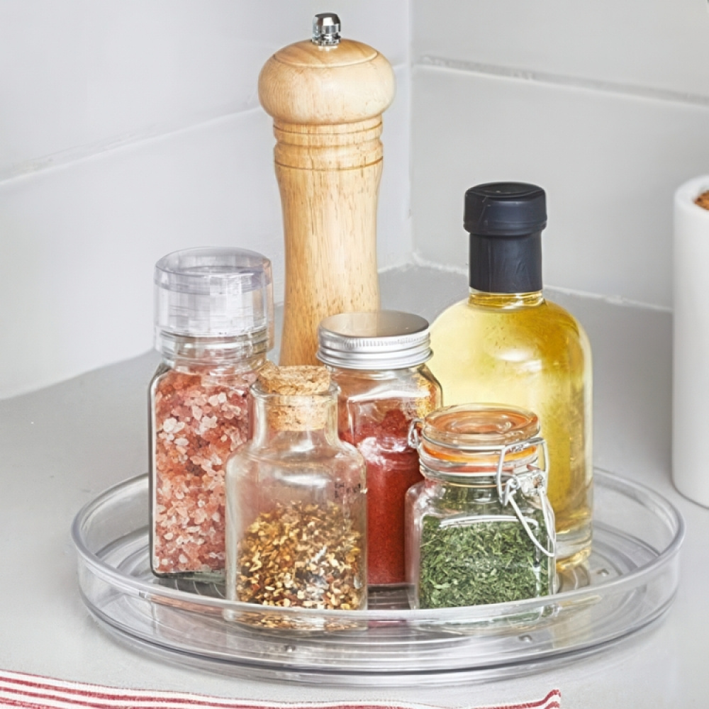 Kitchen Organiser, Small, RPET TURNTABLE, Low, Ø 23 cm, Transparent in the group Storage / Kitchen storage / Kitchen cabinet organizers / Spice racks at SmartaSaker.se (42750)