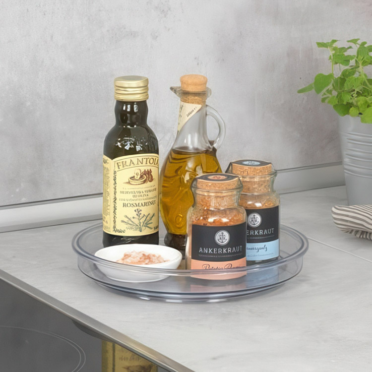 Kitchen Organiser, Small, VICTORIA TURNTABLE, Low, Ø 24 cm, Transparent in the group Storage / Kitchen storage / Kitchen cabinet organizers / Spice racks at SmartaSaker.se (42751)