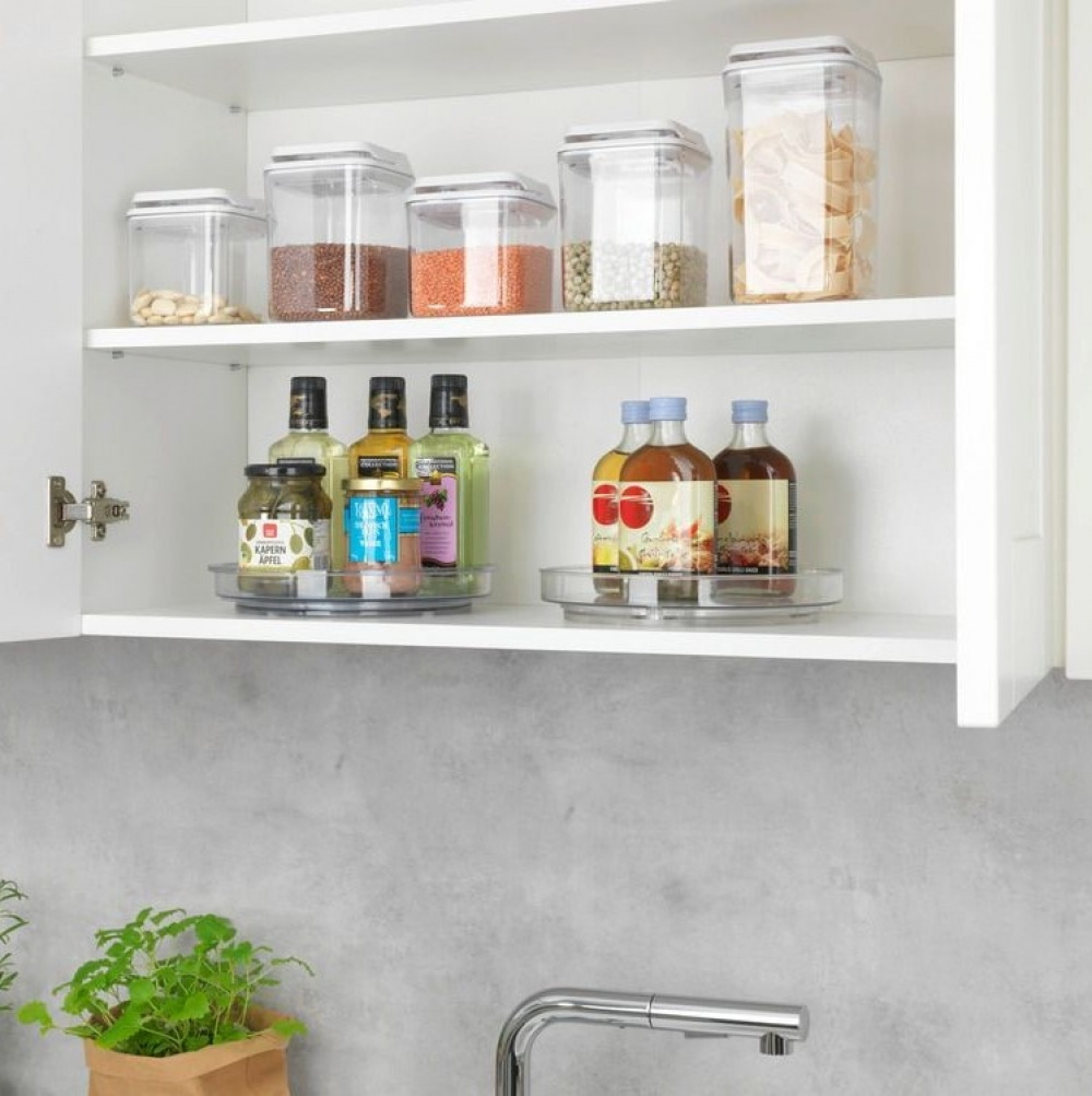 Kitchen Organiser, Small, VICTORIA TURNTABLE, Low, Ø 24 cm, Transparent in the group Storage / Kitchen storage / Kitchen cabinet organizers / Spice racks at SmartaSaker.se (42751)