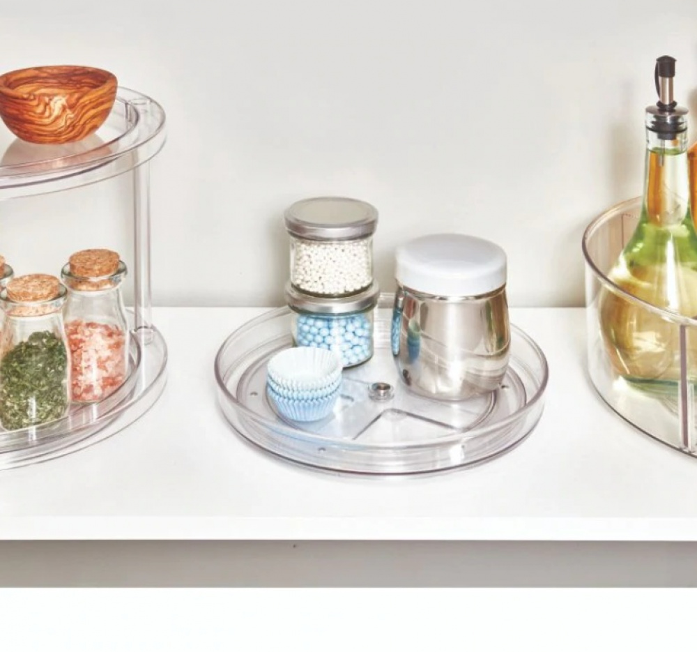 Lazy Susan, Small, THE HOME EDIT SINGLE TIER TURNTABLE Low, Ø 23 cm, Transparent in the group Storage / Kitchen storage / Kitchen cabinet organizers at SmartaSaker.se (42752)