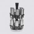 Rotating Spice Rack, REVOLVING SPICE RACK , Ø 20 x H 34,2 cm , Grey / Silver / Clear Rotating Spice Rack, REVOLVING SPICE RACK , Ø 20 x H 34,2 cm , Grey / Silver / Clear