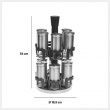 Rotating Spice Rack, REVOLVING SPICE RACK , Ø 20 x H 34,2 cm , Grey / Silver / Clear Rotating Spice Rack, REVOLVING SPICE RACK , Ø 20 x H 34,2 cm , Grey / Silver / Clear