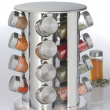 Rotating Spice Rack, SPICE RACK ROTA , Ø 21 x H 28,5 cm , Silver / Clear Rotating Spice Rack, SPICE RACK ROTA , Ø 21 x H 28,5 cm , Silver / Clear
