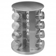 Rotating Spice Rack, SPICE RACK ROTA , Ø 21 x H 28,5 cm , Silver / Clear Rotating Spice Rack, SPICE RACK ROTA , Ø 21 x H 28,5 cm , Silver / Clear