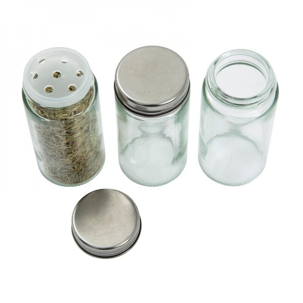 Rotating Spice Rack, SPICE RACK ROTA , Ø 21 x H 28,5 cm , Silver / Clear in the group Storage / Kitchen storage / Kitchen cabinet organizers / Spice racks at SmartaSaker.se (42755)