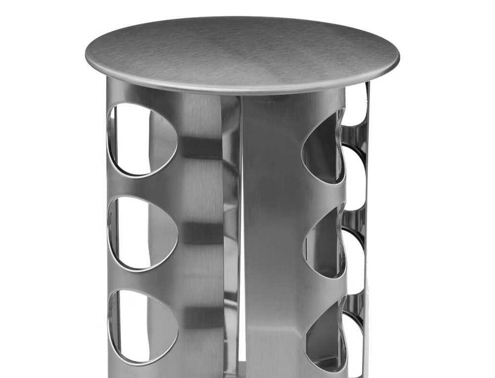 Rotating Spice Rack, SPICE RACK ROTA , Ø 21 x H 28,5 cm , Silver / Clear in the group Storage / Kitchen storage / Kitchen cabinet organizers / Spice racks at SmartaSaker.se (42755)