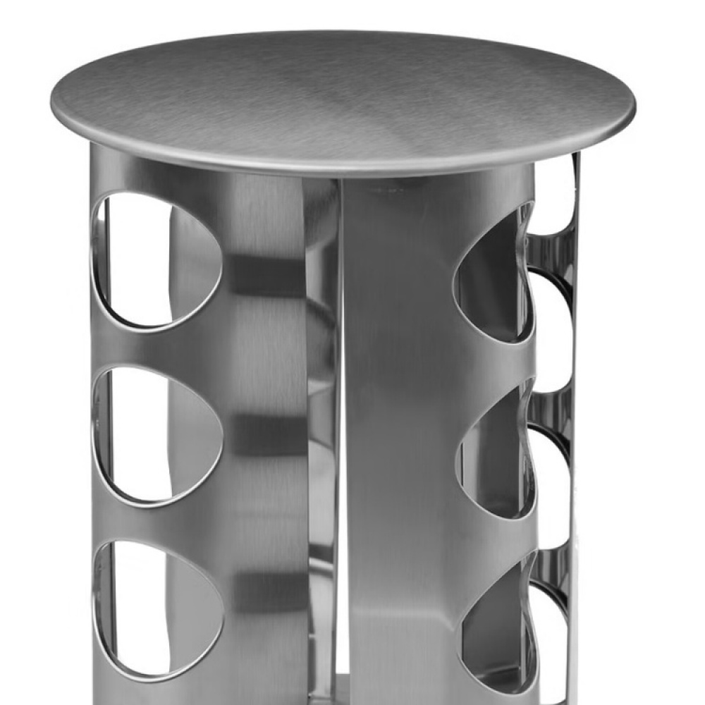 Rotating Spice Rack, SPICE RACK ROTA , Ø 21 x H 28,5 cm , Silver / Clear in the group Storage / Kitchen storage / Kitchen cabinet organizers / Spice racks at SmartaSaker.se (42755)