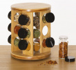 Rotating Spice Rack, ALL BAMBOO ORGANIZER, Ø 18 x H 23 cm, Nature