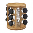 Rotating Spice Rack, ALL BAMBOO ORGANIZER, Ø 18 x H 23 cm, Nature