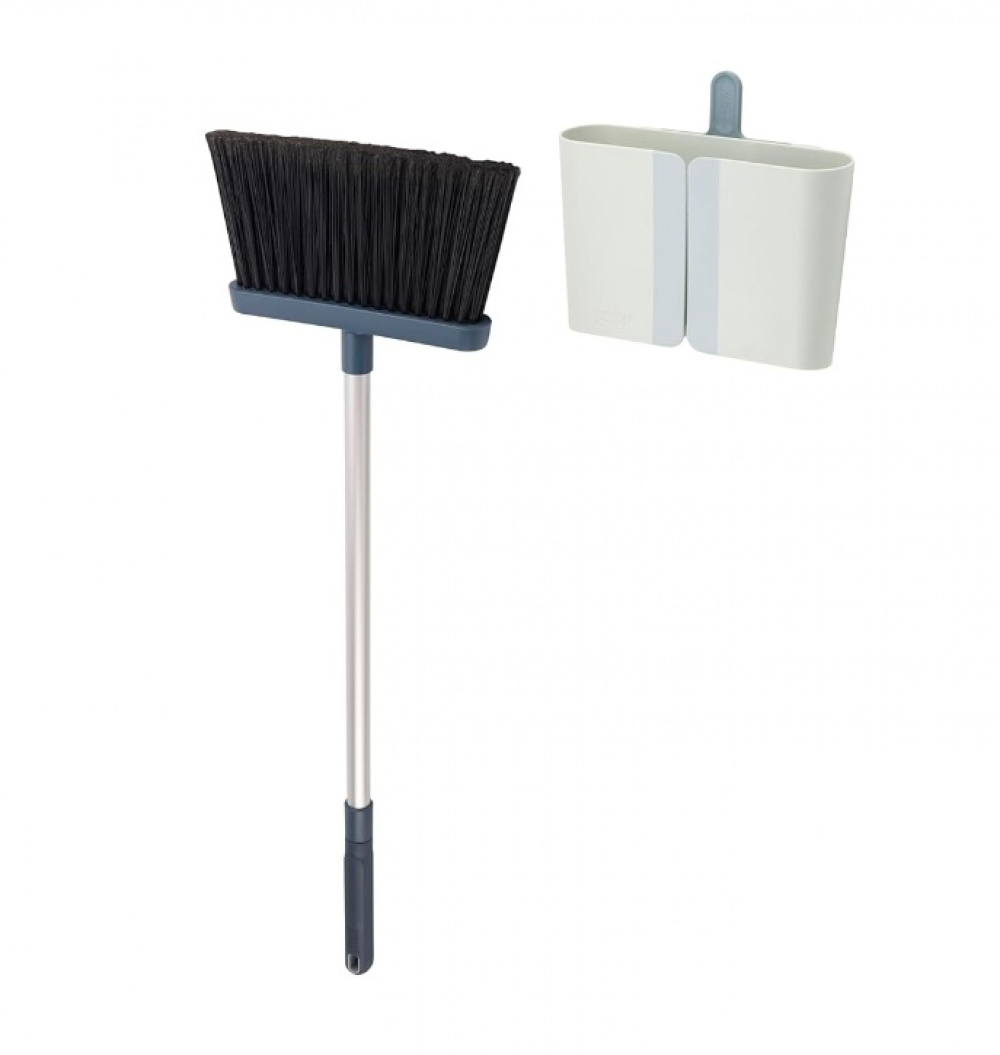 Broom, Wall-mounted, CLEAN-STORE LONGBRISTLE, Joseph Joseph, Silver / Blue in the group Storage / Cleaning and waste sorting / Cloths and brushes at SmartaSaker.se (42761)