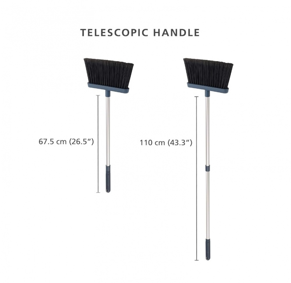 Broom, Wall-mounted, CLEAN-STORE LONGBRISTLE, Joseph Joseph, Silver / Blue in the group Storage / Cleaning and waste sorting / Cloths and brushes at SmartaSaker.se (42761)