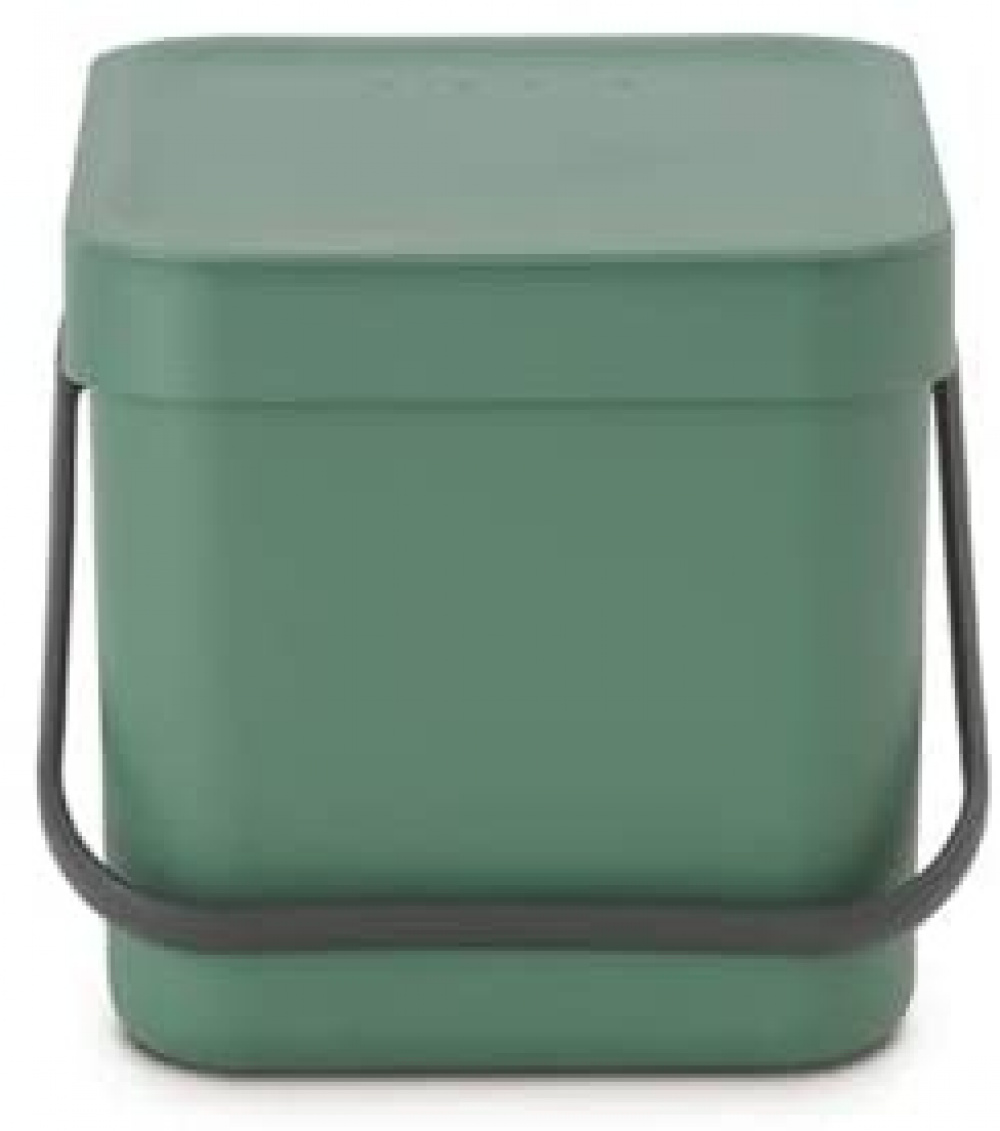 Bin for organic waste, BRABANTIA SORT & GO WASTE BIN, 6 L, Green in the group Storage / Cleaning and waste sorting / Waste sorting at SmartaSaker.se (42762)