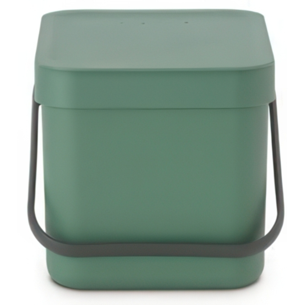 Bin for organic waste, BRABANTIA SORT & GO WASTE BIN, 6 L, Green in the group Storage / Cleaning and waste sorting / Waste sorting at SmartaSaker.se (42762)